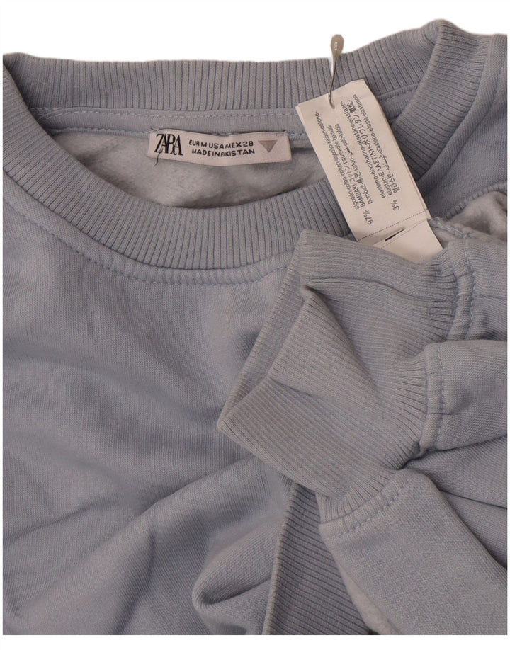 Bluza damska Zara Crop Sweter UK 14 Średnia szara bawełna
