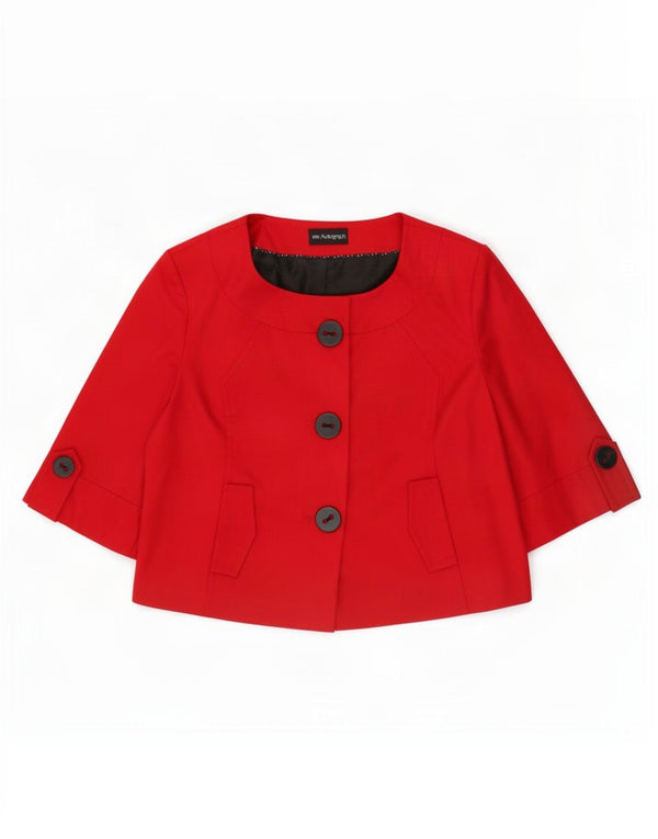 Marks & Spencer Damskie Bolero z krótkim rękawem i autografem UK 22 3XL Czerwone
