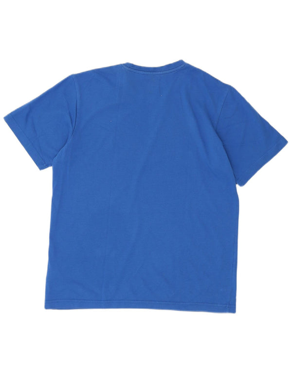 Męska koszulka Adidas Climalite Graphic Top Medium Blue Cotton