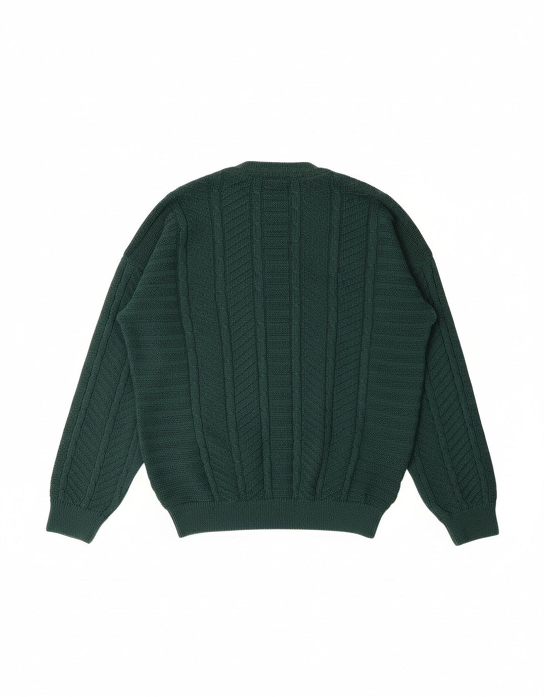 KELLERMAN Mens Crew Neck Jumper Sweater Large Green Wool