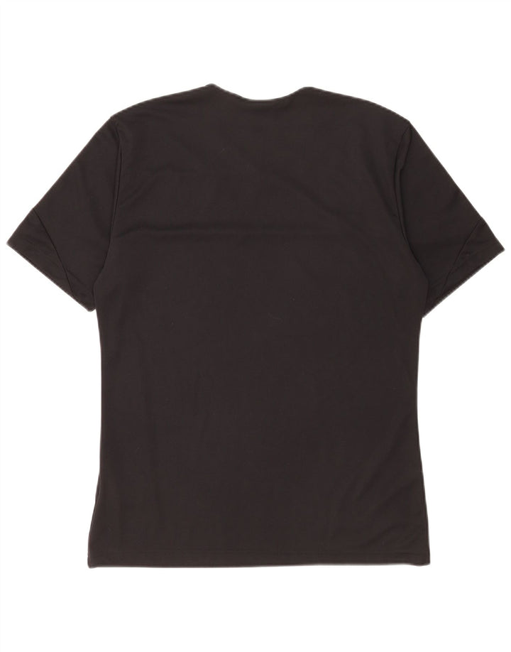 Adidas Męska koszulka Climalite Top, mała, czarna, z blokami kolorów, poliestrowa