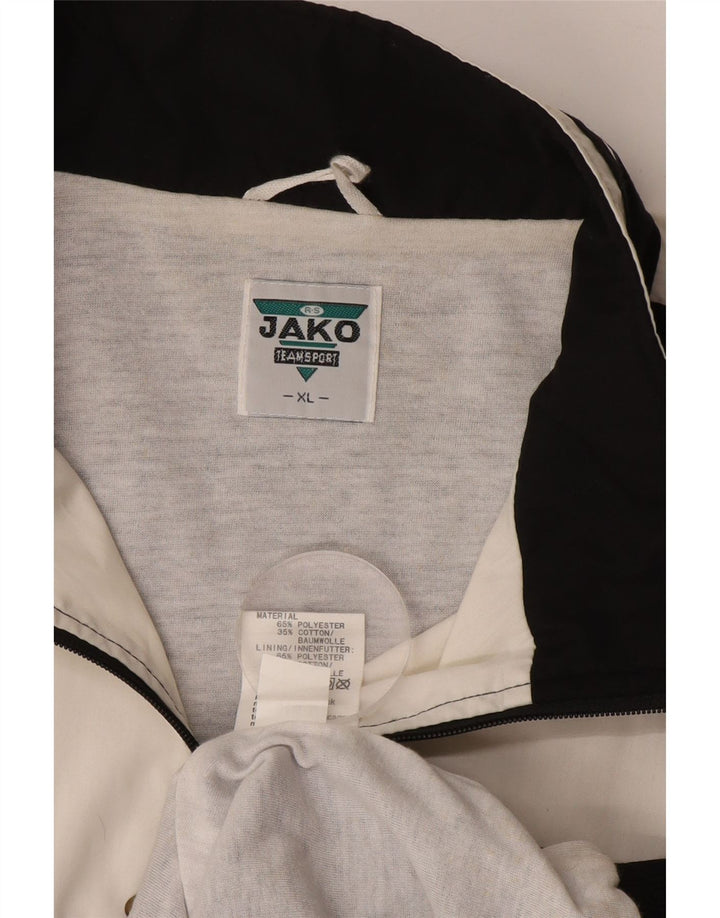 Jako męska kurtka dresowa XL, czarny poliester z blokami kolorów