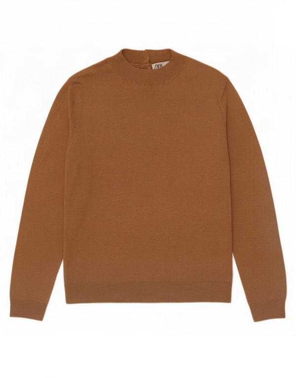Damski sweter z golfem Zara UK 10 Small Brown Modal