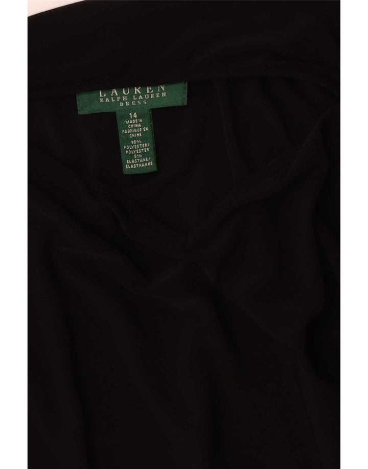 Damska sukienka płaszczowa Ralph Lauren US 14 XL, czarny poliester
