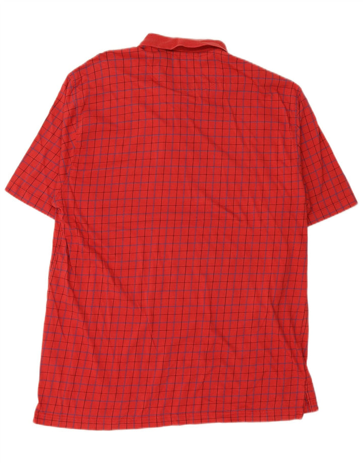 Męska koszulka polo LYLE & SCOTT, bawełniana, w średnią czerwoną kratkę
