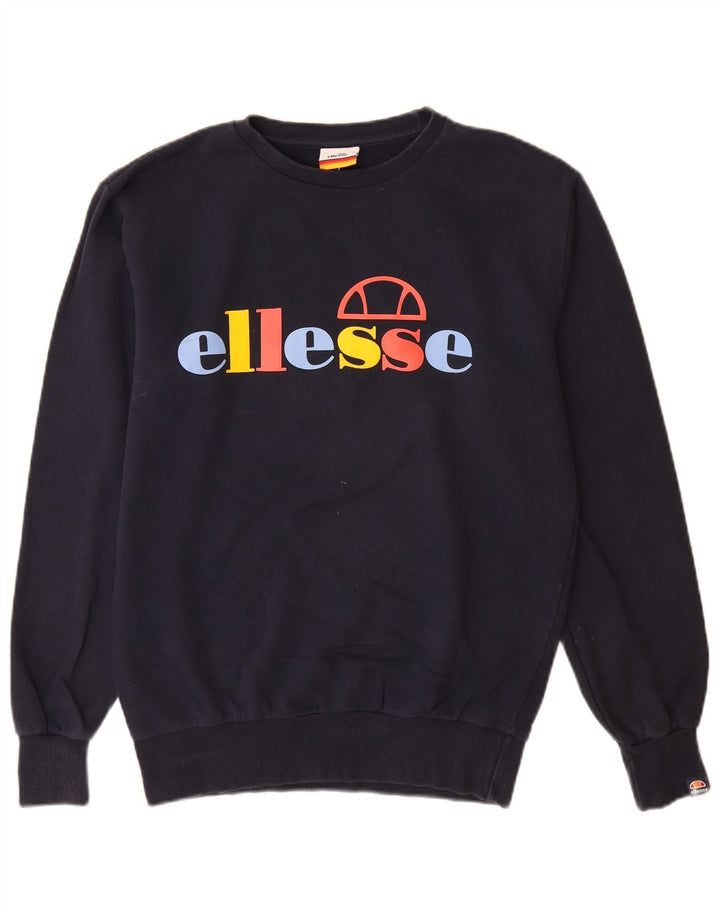 Męska bluza z grafiką Ellesse, średnia, granatowa, bawełniana