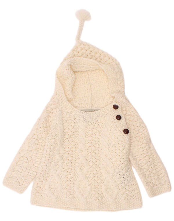 Aran Sweater Market Chłopięcy sweter z dekoltem w łódkę 18-24 miesięcy, duży w kolorze złamanej bieli