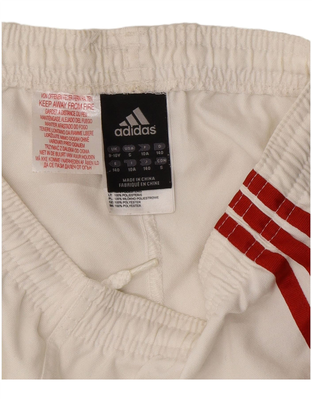Adidas Chłopięce Spodenki Sportowe Climacool 9-10 Lat Biały Poliester