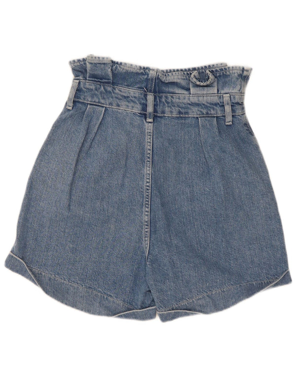 Damskie spodenki jeansowe z wysokim stanem Topshop UK 8 Small W25 Niebieskie bawełniane