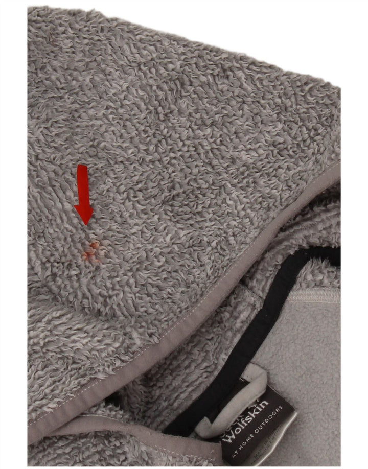 Damska kurtka polarowa z kapturem Jack Wolfskin UK 12, średni szary poliester