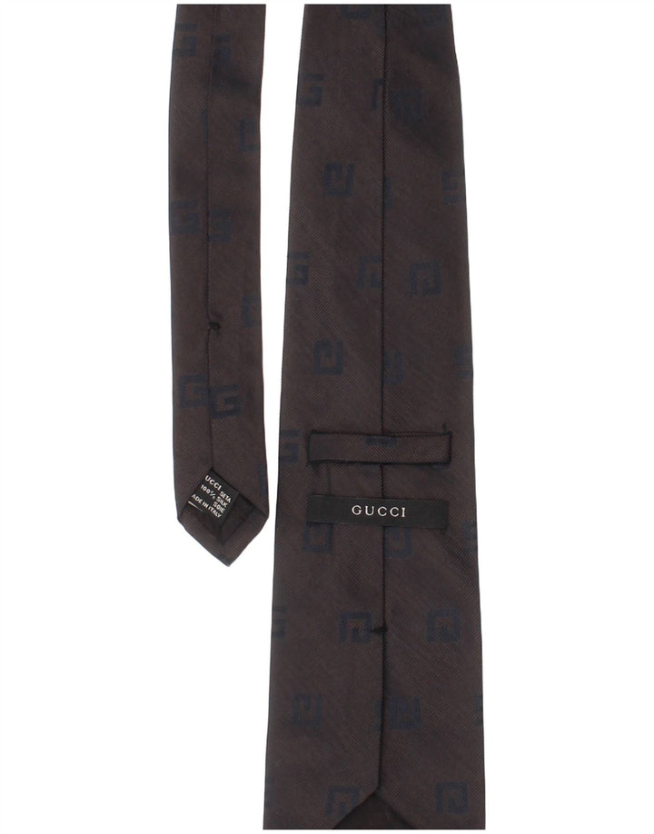 Krawat męski Gucci w jednym rozmiarze, szary, jedwabny klasyczny