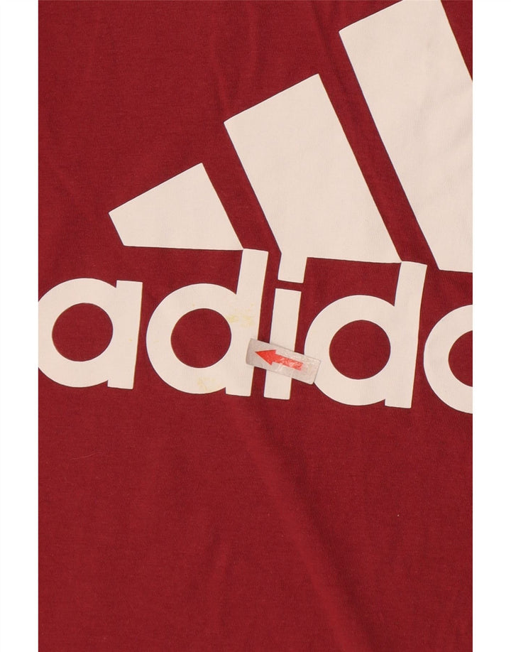 Damska koszulka graficzna Adidas Top UK 12/14 Średnia czerwień