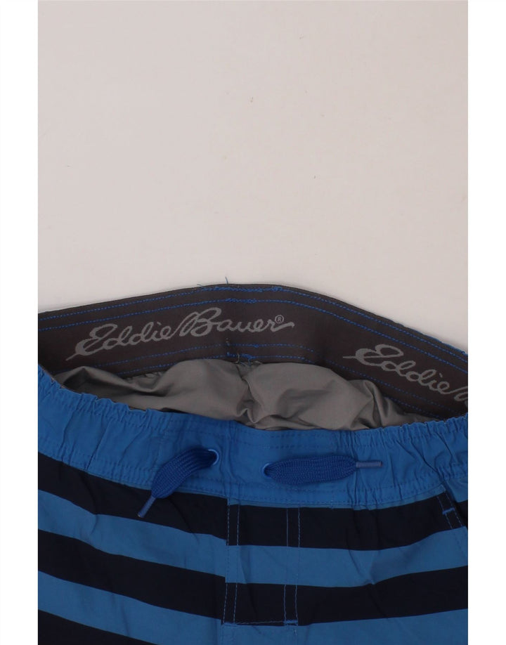 EDDIE BAUER Boys Swimming Shorts 11-12 Years  Blue Striped Polyester Vintage Eddie Bauer and Second-Hand Eddie Bauer from Messina Hembry 