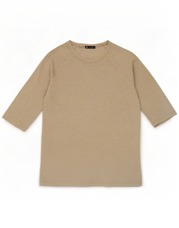 Damski top Zara z rękawem 3/4, UK 12, średnioszary, bawełniany