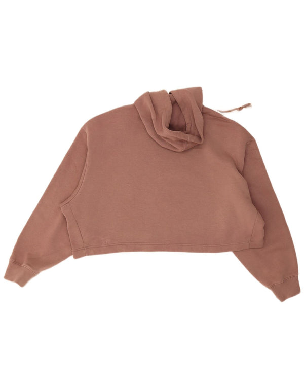 Damska bluza z kapturem Adidas Crop Oversized UK 14 Średnia brązowa bawełna