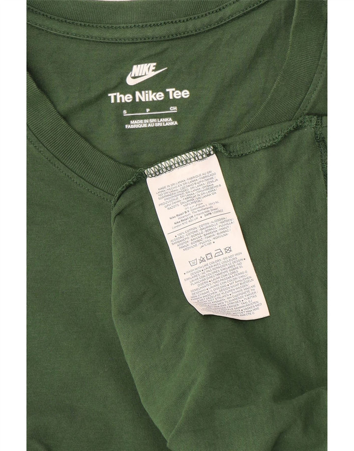 T-shirt męski Nike, mały, zielony, bawełniany