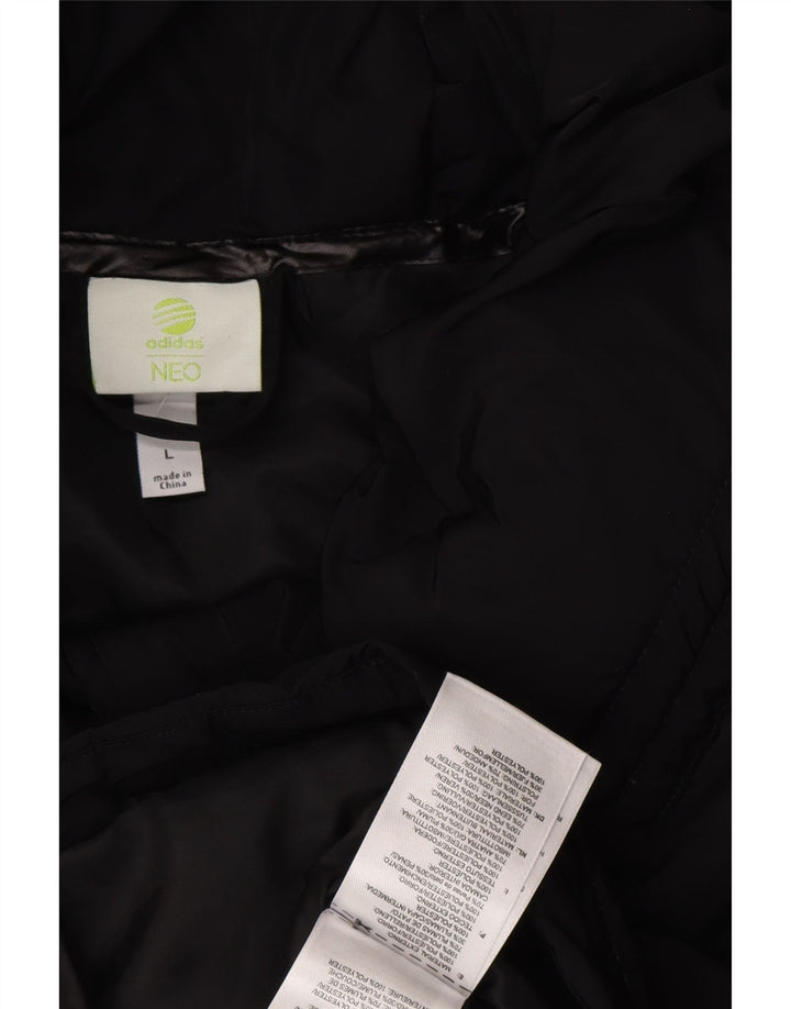ADIDAS Womens Neo Padded Jacket UK 16 Large Black Polyester Vintage Adidas and Second-Hand Adidas from Messina Hembry 