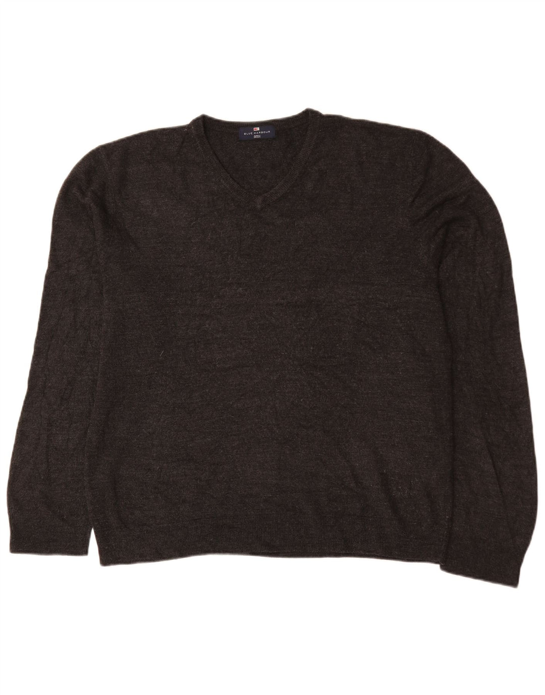 Męski sweter Marks & Spencer Blue Harbor z dekoltem w kształcie litery V, XL, szary, akrylowy