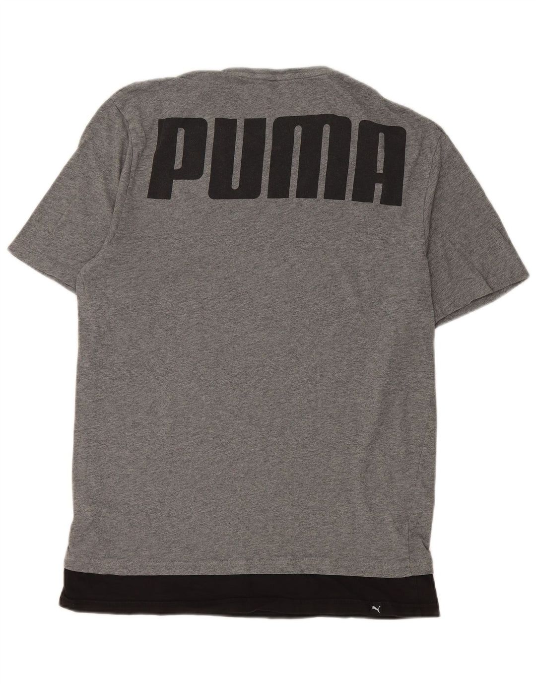 Męska koszulka z grafiką Puma, bawełniana koszulka w kolorze średniej szarości