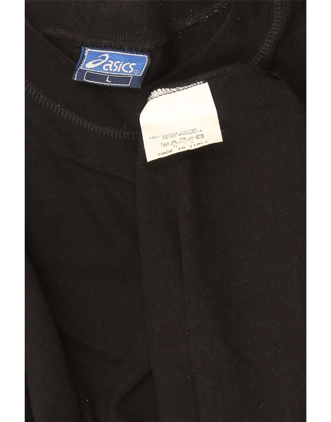 Męski top Asics z długim rękawem, duży, czarny, bawełniany