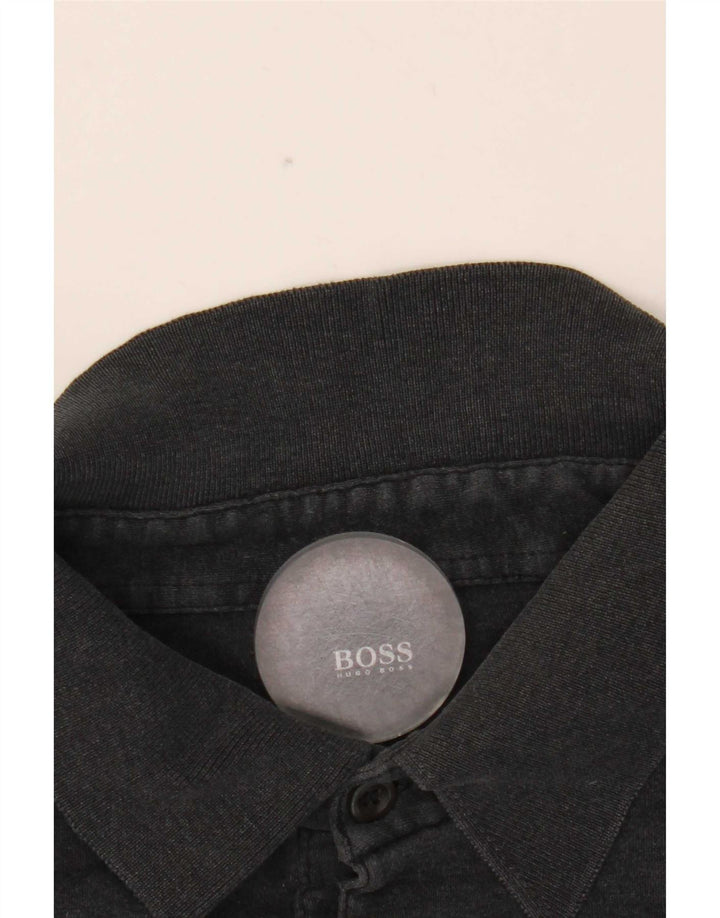 Męska koszulka polo z długim rękawem Hugo Boss, 2XL, szara