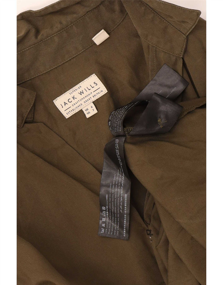Damska koszula oversize Jack Wills z rękawem 3/4, UK 6 XS Khaki Lyocell