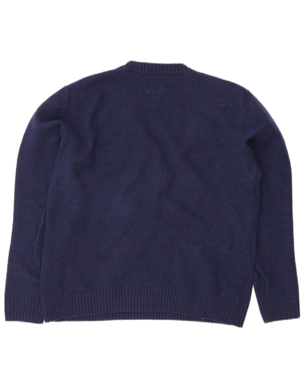 Damski sweter Levi's o standardowym kroju z okrągłym dekoltem, UK 14, średni granatowy