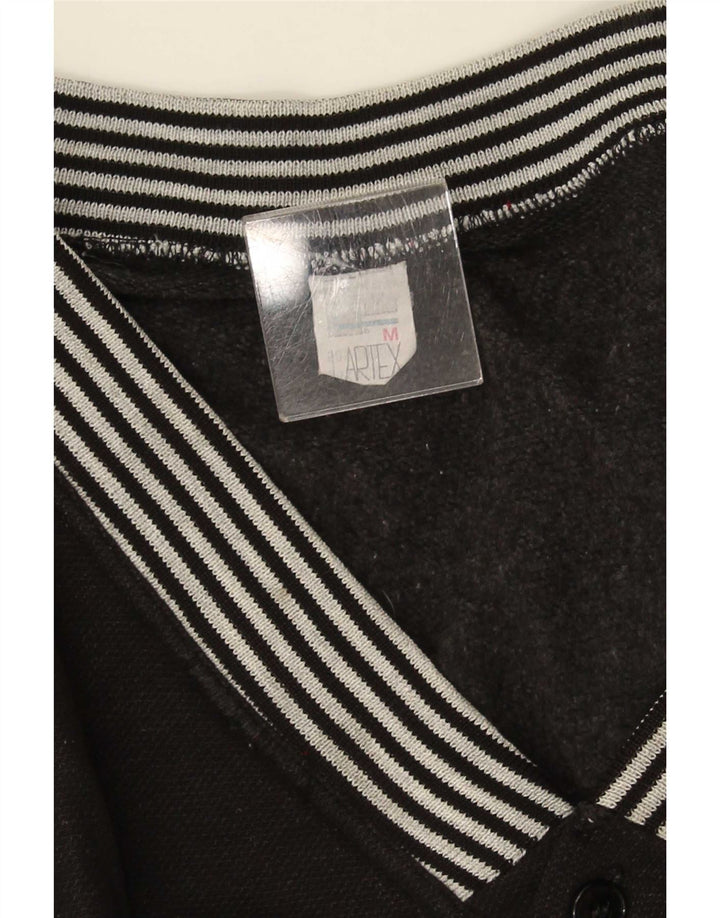 Męski sweter z grafiką w stylu vintage, średni czarny