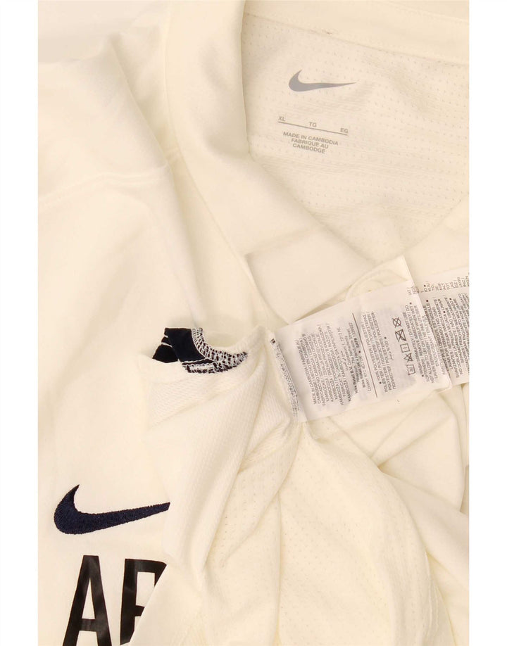 Męska koszulka polo z grafiką Nike XL w kolorze złamanej bieli, poliester