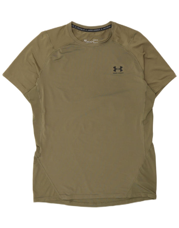 Męski t-shirt Under Armour Heat Gear, duży, poliestrowy khaki