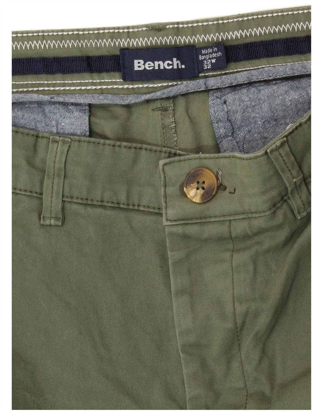 Męskie spodenki chino Bench W32, średnia bawełna khaki