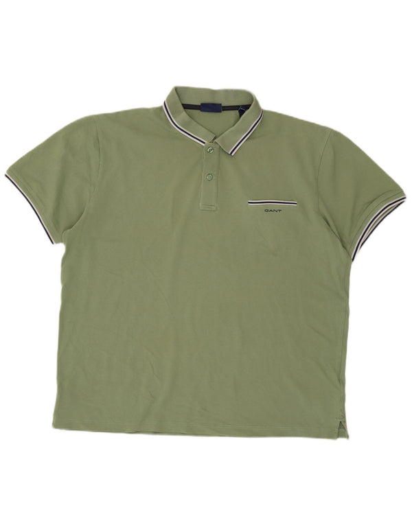Męska koszulka polo Gant 2XL, bawełniana w zielone paski
