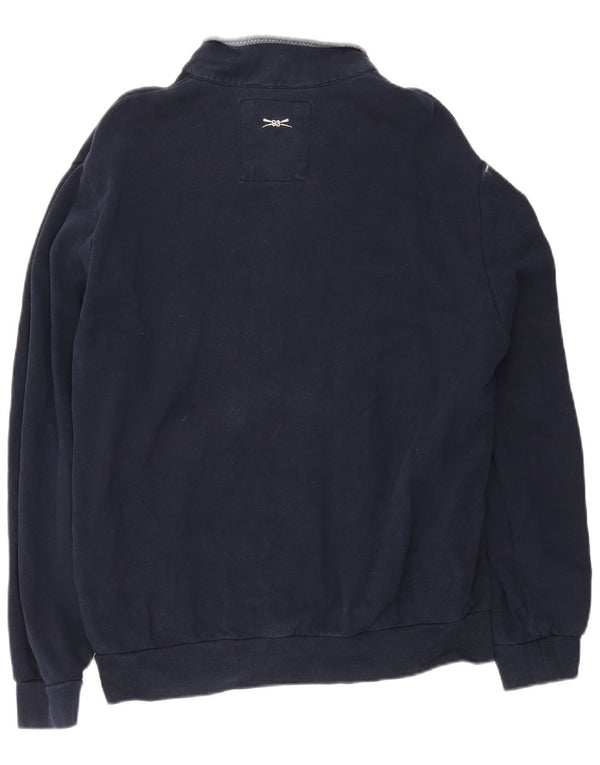 Crew Clothing Męska bluza z zamkiem błyskawicznym, sweter XL, granatowa, bawełniana