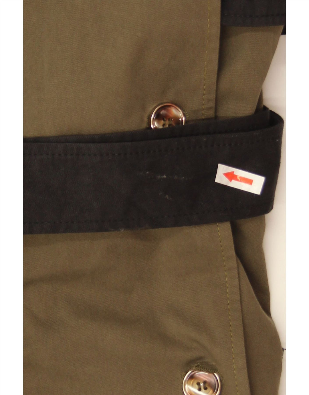 Damski trencz oversize Oasis UK 10, mały, khaki, poliester z blokami kolorów
