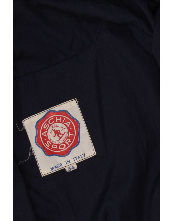 Vintage męska kurtka z kapturem IT 54 2XL granatowa