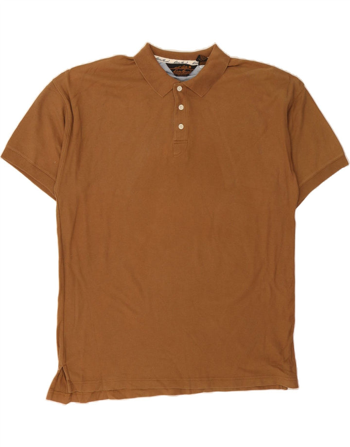 EDDIE BAUER Mens Polo Shirt Large Brown Cotton Vintage Eddie Bauer and Second-Hand Eddie Bauer from Messina Hembry 