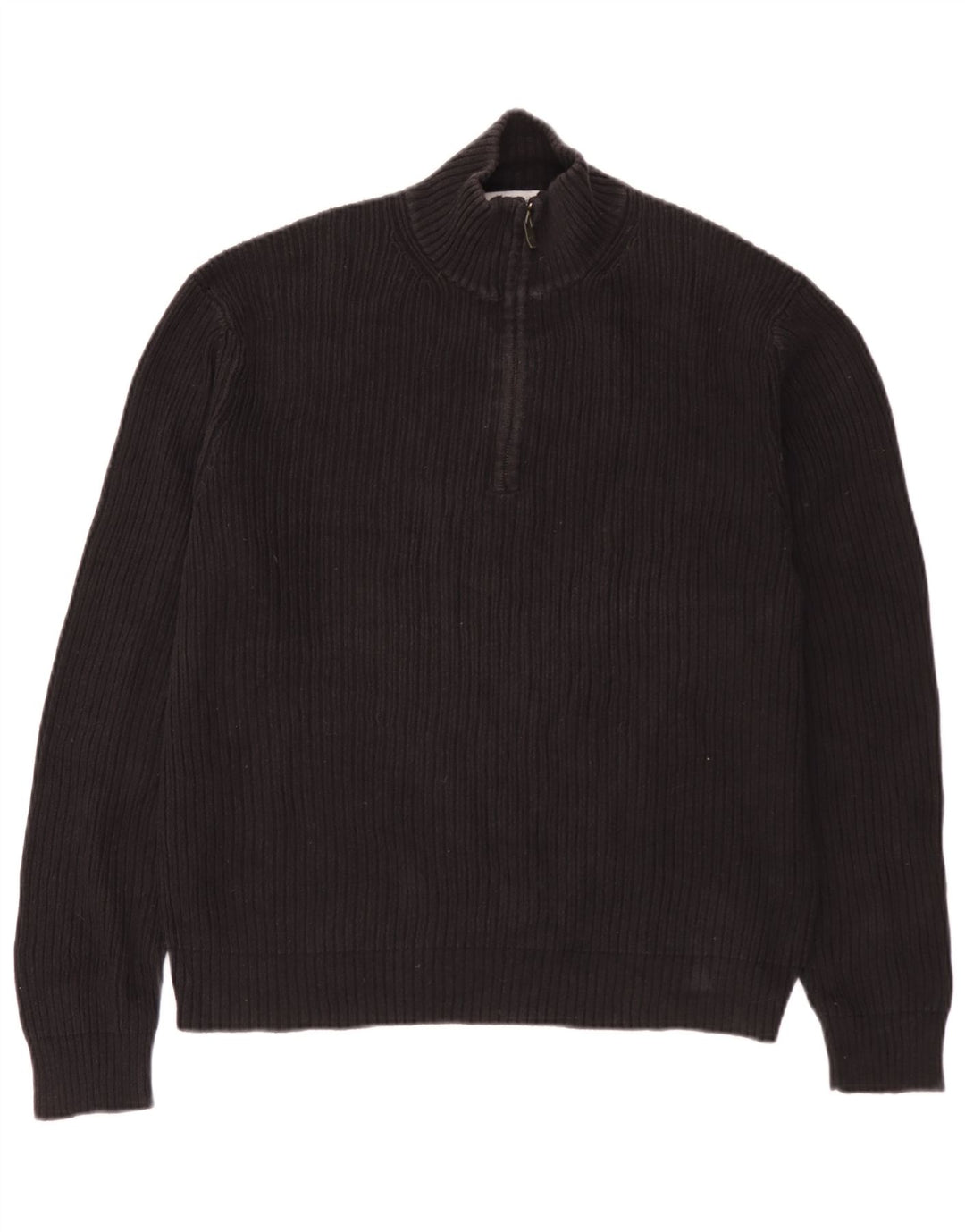 Męski sweter zapinany na zamek Calvin Klein, duży, czarny, bawełniany