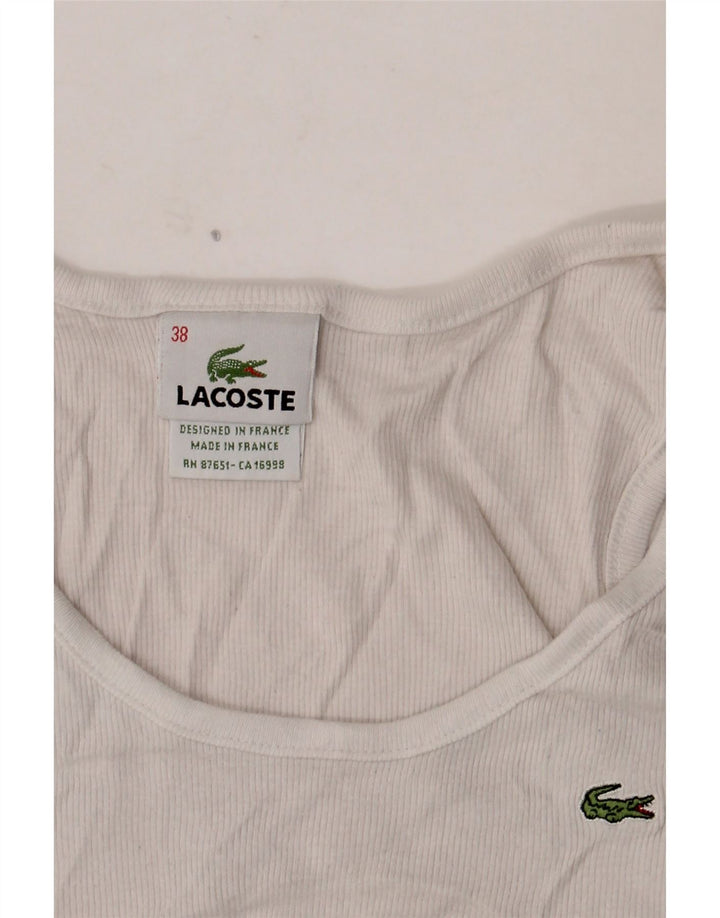 Damska kamizelka Lacoste, rozmiar 38, średnia biała bawełna