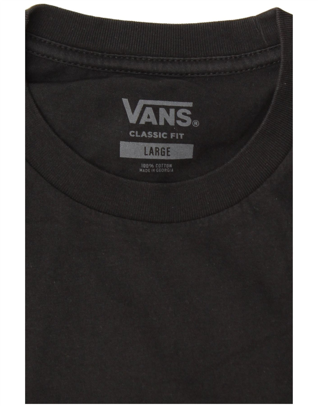 Męski T-shirt Vans o klasycznym kroju, duży, czarny, z blokami kolorów