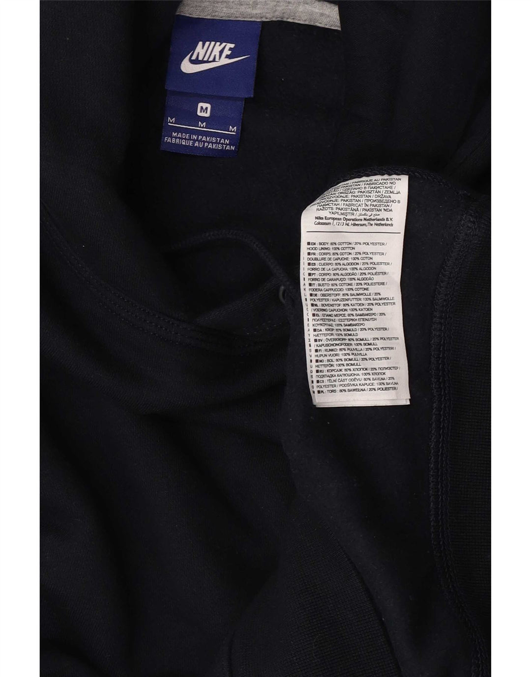 Męski sweter z kapturem Nike, średni granatowy, bawełniany