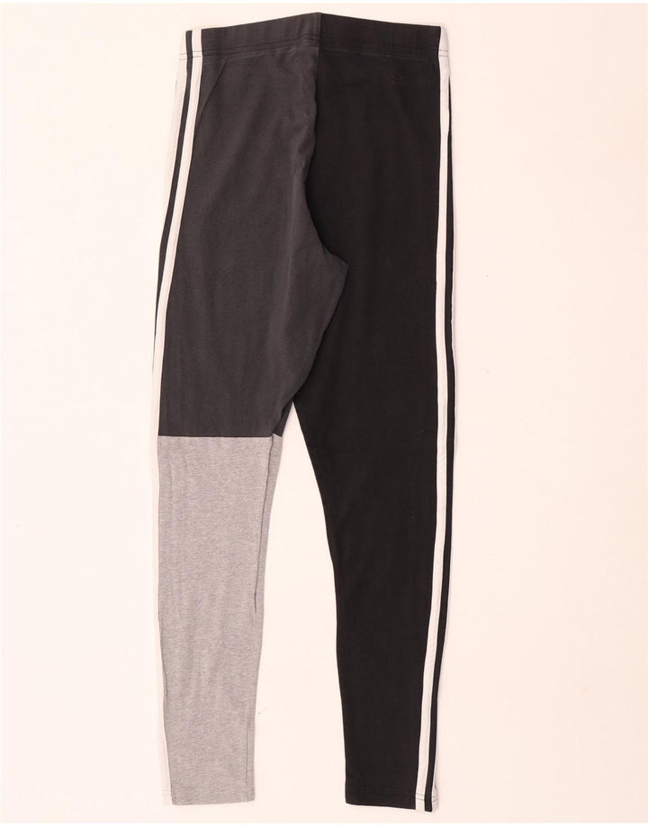 Legginsy damskie Adidas UK 8/10, małe, czarne, z blokami kolorów