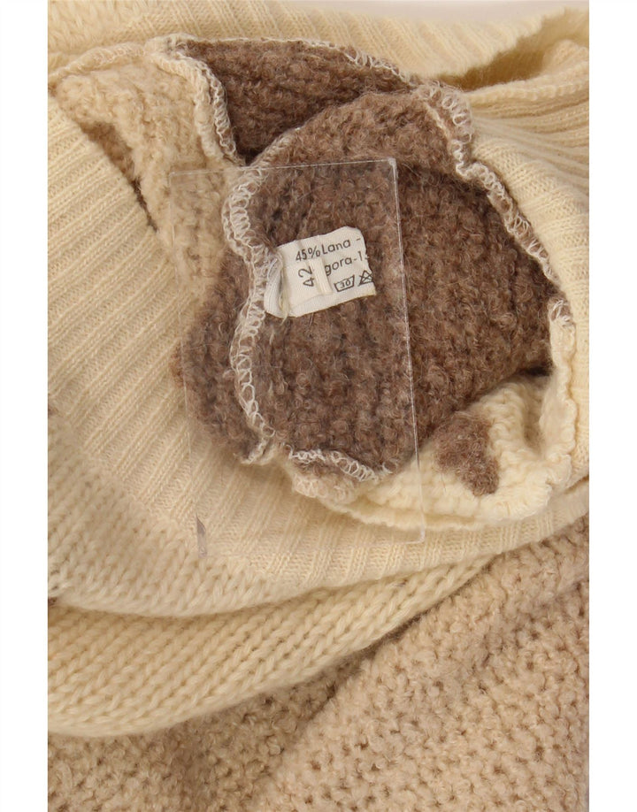 Damski sweter z golfem VINTAGE IT 42 w kolorze średniego beżu