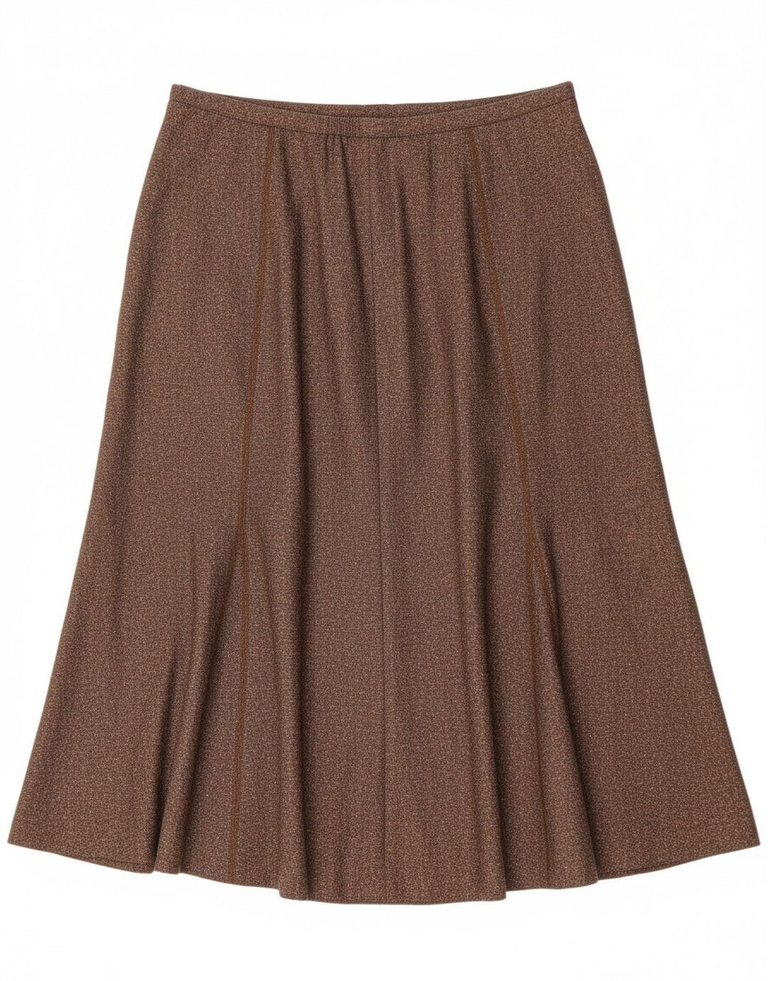 BRENDELLA Womens A-Line Skirt W33 Large Brown Flecked Polyester Classic