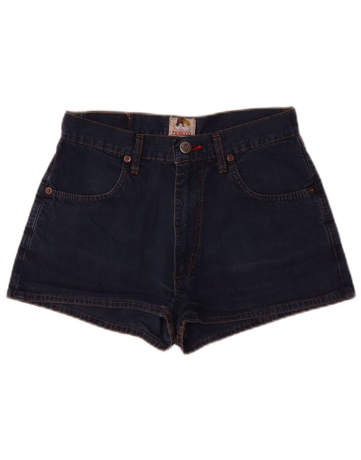 Damskie spodenki jeansowe Fiorucci W26 Małe, granatowe, bawełniane