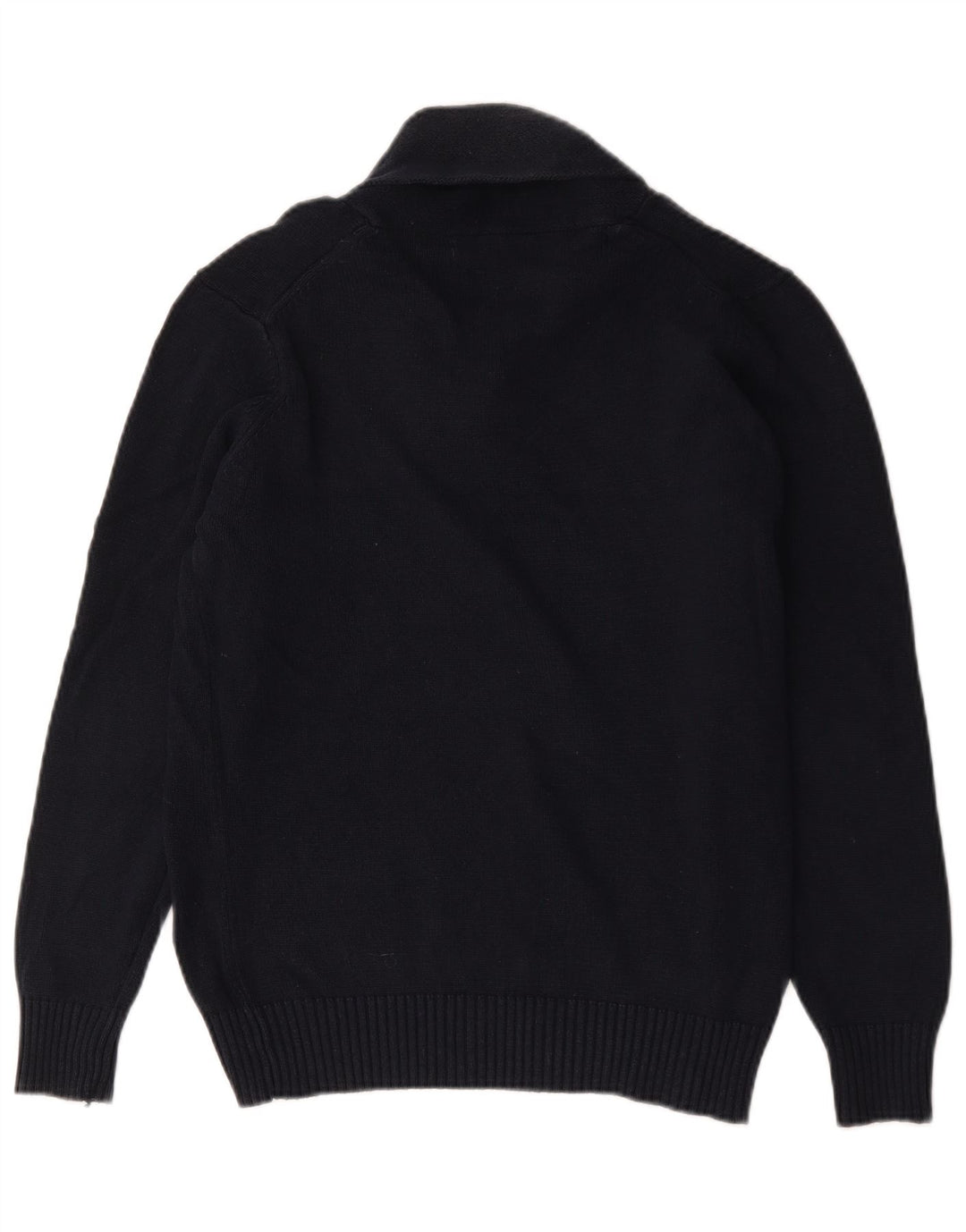 Męski sweter Zara z szalowym dekoltem, duży, granatowy