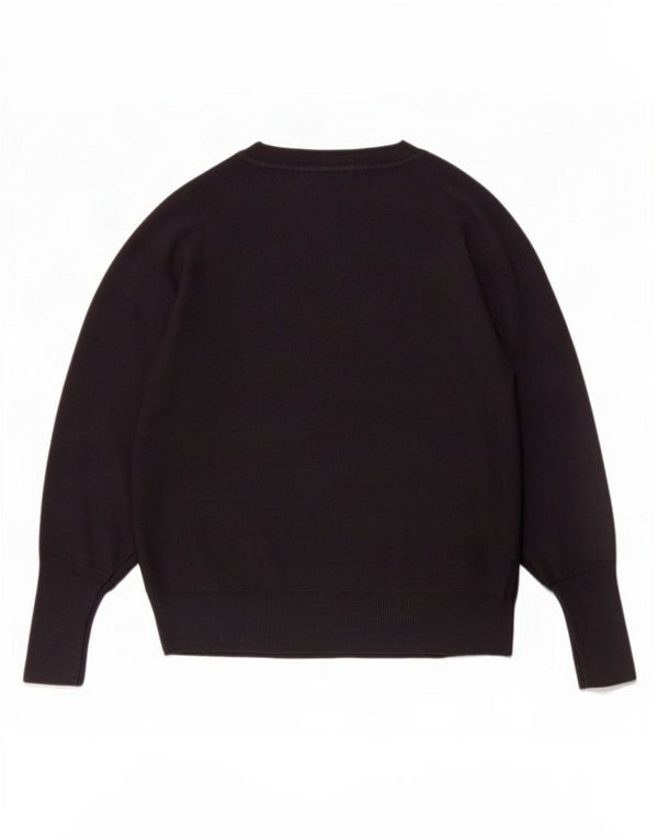 Marks & Spencer Damski sweter z dekoltem w łódkę UK 14 Średni czarny akryl