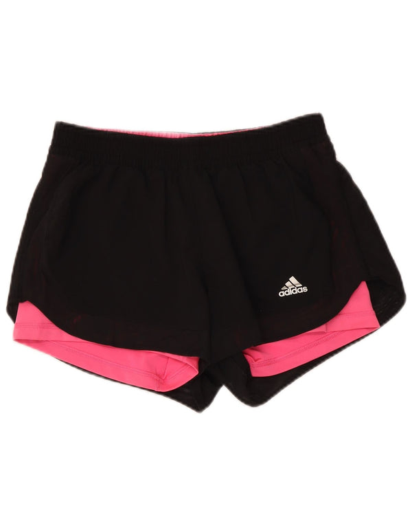 Damskie spodenki sportowe Adidas Climalite UK 8/10, małe, czarne, poliestrowe