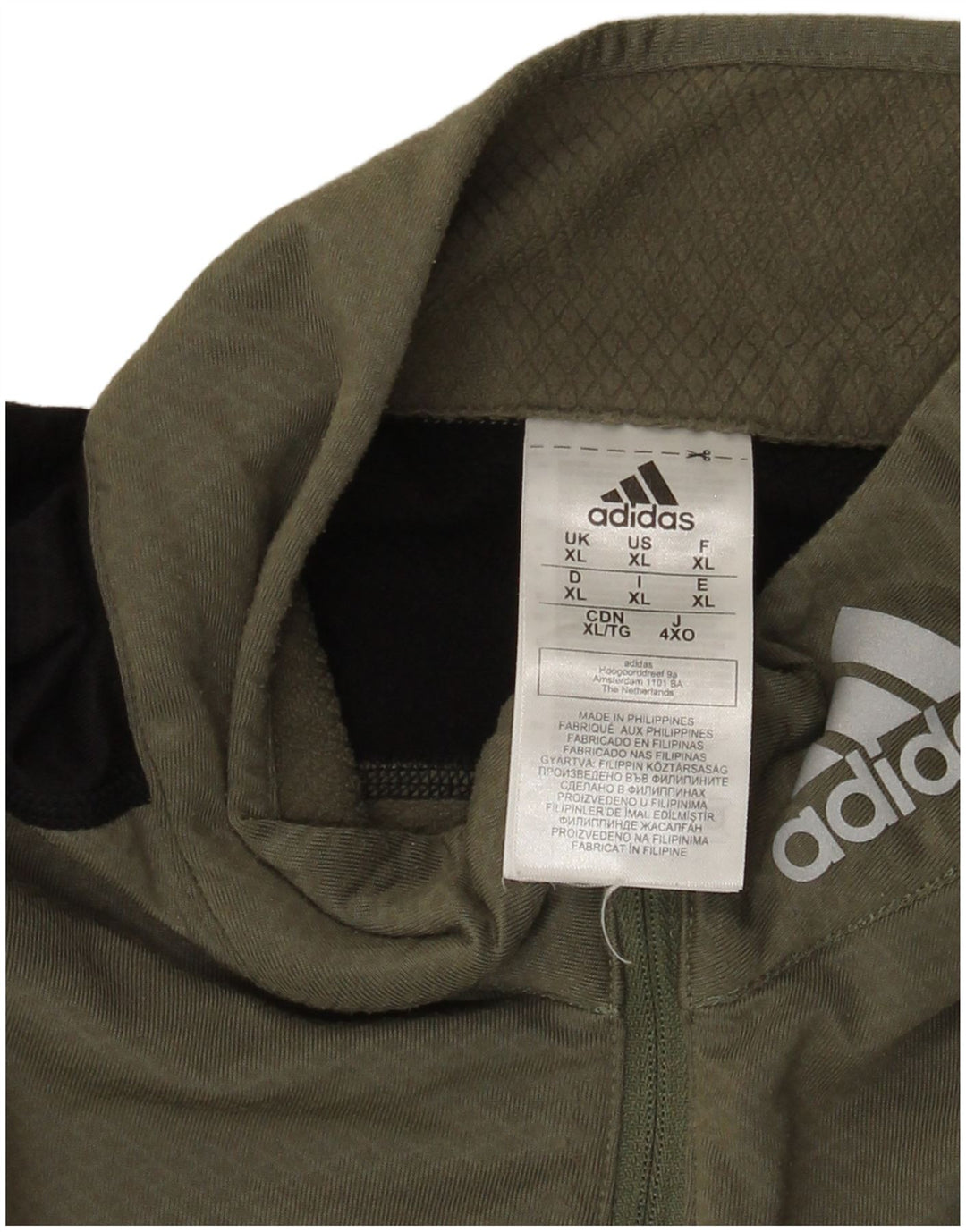 Adidas Męski dres Aeroready z zamkiem błyskawicznym i bluzą XL w kolorze khaki