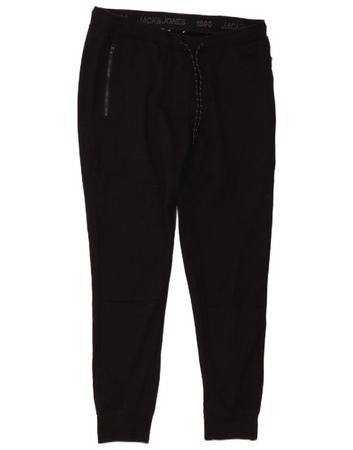 Męskie spodnie dresowe Jack & Jones, duże, czarne, poliestrowe