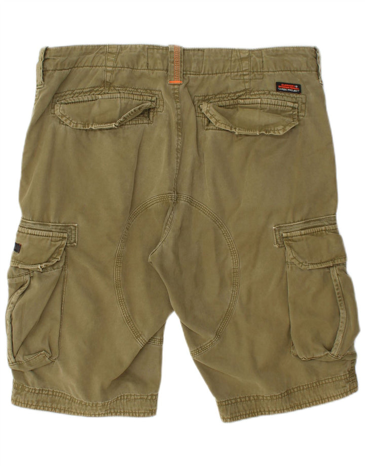 Męskie spodenki cargo SUPERDRY W34, duże, bawełniane w kolorze khaki